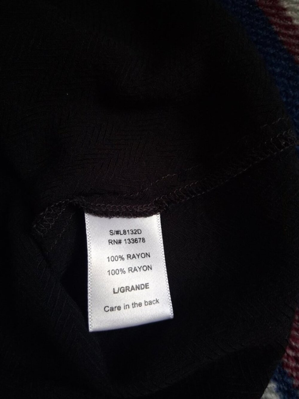 Women's Black Love Tree Button up Blouse - Picture 6 of 8